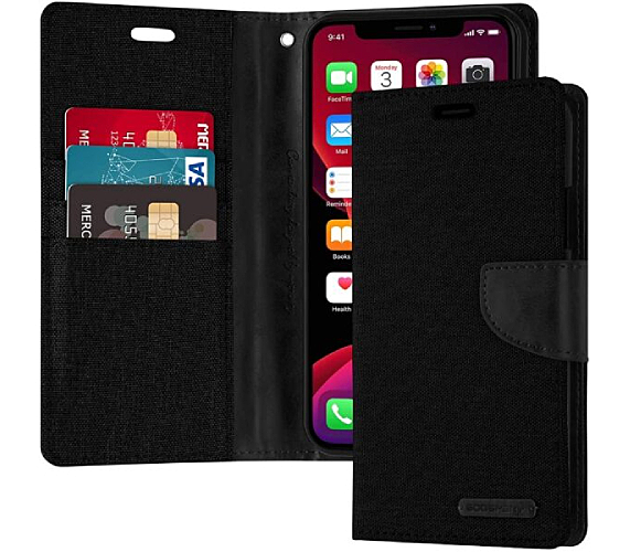 Etui Apple iPhone 16 Pro Max Noir Portefeuille Cuir