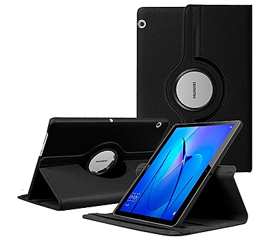 Étui Huawei MediaPad T5 10.1  Noir - Intelligente avec Socle Pivotant à 360 Degrés
