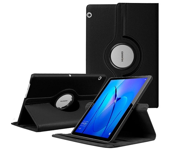 Étui Huawei MediaPad T5 10.1  Noir - Intelligente avec Socle Pivotant à 360 Degrés