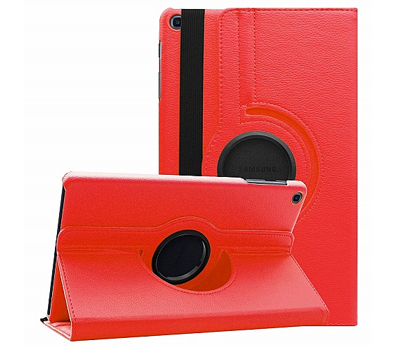Étui Huawei MediaPad T5 10.1 Rouge - Intelligente avec Socle Pivotant à 360 Degrés