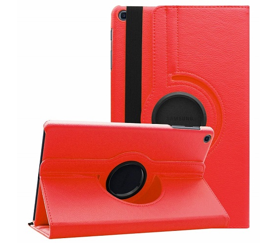 Étui Huawei MediaPad T5 10.1 Rouge - Intelligente avec Socle Pivotant à 360 Degrés