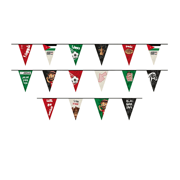 Jordan World Cup 2026 triangle flag rope