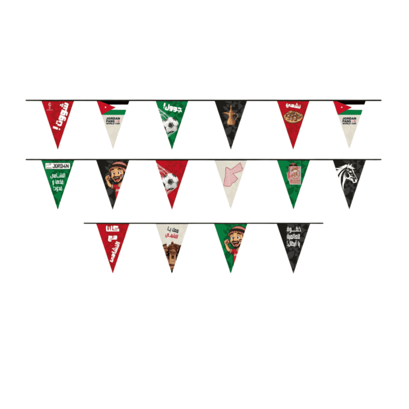 Jordan World Cup 2026 triangle flag rope