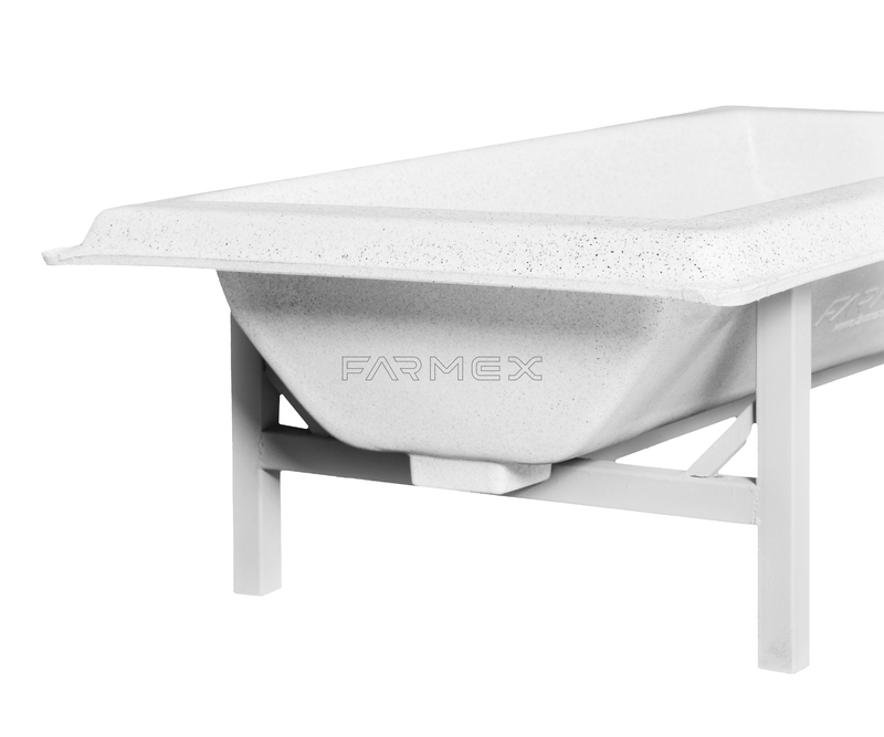 Farmex Feeder Trough 110L 40cm Linear made from food-grade HDPE for sheep and goats details