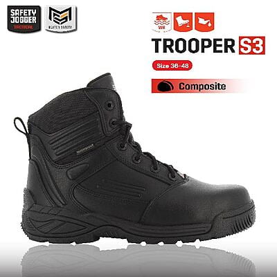 รองเท้าคอมแบท Safety Jogger รุ่น TROOPER รองเท้าทหาร รองเท้าตำรวจ รองเท้าบูท รองเท้าเดินป่า