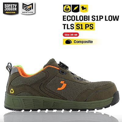 รองเท้าเซฟตี้ Safety Jogger  รุ่น ECOLOBI รองเท้านิรภัย รองเท้าหัวเหล็ก รองเท้ากันลื่น