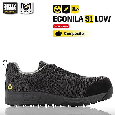 รองเท้าเซฟตี้ Safety Jogger รุ่น ECONILA S1 รองเท้านิรภัย  รองเท้าหุ้มส้น รองเท้ารีไซเคิล