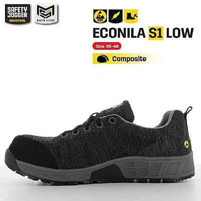 รองเท้าเซฟตี้ Safety Jogger รุ่น ECONILA S1 รองเท้านิรภัย  รองเท้าหุ้มส้น รองเท้ารีไซเคิล