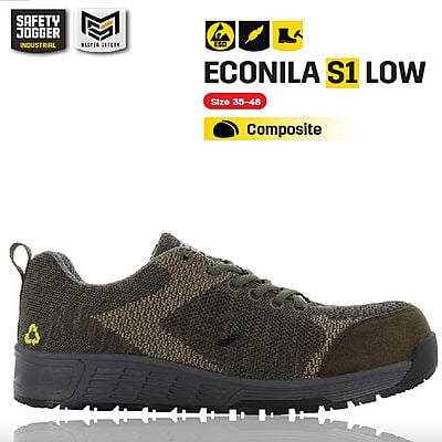 รองเท้าเซฟตี้ Safety Jogger รุ่น ECONILA S1 รองเท้านิรภัย  รองเท้าหุ้มส้น รองเท้ารีไซเคิล