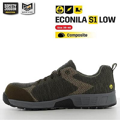 รองเท้าเซฟตี้ Safety Jogger รุ่น ECONILA S1 รองเท้านิรภัย  รองเท้าหุ้มส้น รองเท้ารีไซเคิล