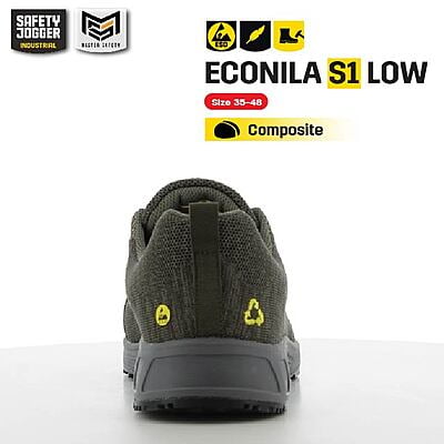 รองเท้าเซฟตี้ Safety Jogger รุ่น ECONILA S1 รองเท้านิรภัย  รองเท้าหุ้มส้น รองเท้ารีไซเคิล