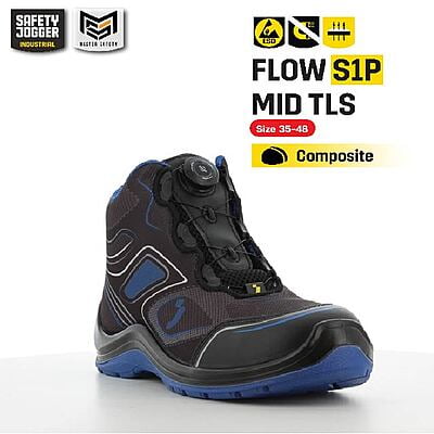 รองเท้าเซฟตี้ปรับหมุน Safety Jogger รุ่น FLOW รองเท้านิรภัย รองเท้าหัวเหล็ก รองเท้ากันลื่น