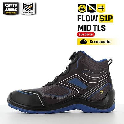 รองเท้าเซฟตี้ปรับหมุน Safety Jogger รุ่น FLOW รองเท้านิรภัย รองเท้าหัวเหล็ก รองเท้ากันลื่น