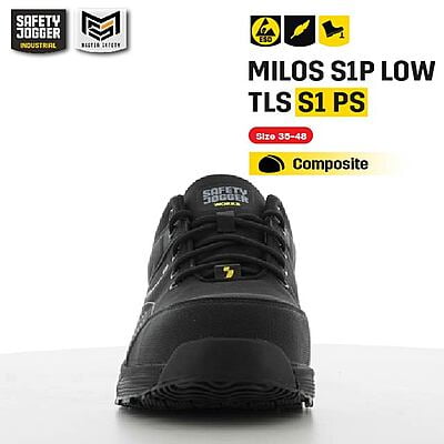 รองเท้าเซฟตี้ Safety Jogger  รุ่น MILOS รองเท้านิรภัย รองเท้าหัวเหล็ก รองเท้าหุ้มส้น รองเท้ากันลื่น