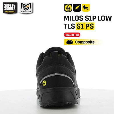 รองเท้าเซฟตี้ Safety Jogger  รุ่น MILOS รองเท้านิรภัย รองเท้าหัวเหล็ก รองเท้าหุ้มส้น รองเท้ากันลื่น