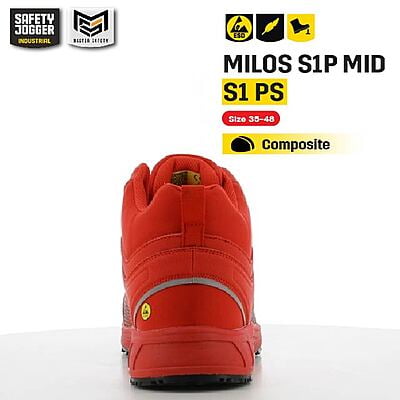 รองเท้าเซฟตี้ Safety Jogger  รุ่น MILOS รองเท้านิรภัย รองเท้าหัวเหล็ก รองเท้าหุ้มส้น รองเท้ากันลื่น