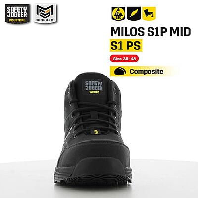 รองเท้าเซฟตี้ Safety Jogger  รุ่น MILOS รองเท้านิรภัย รองเท้าหัวเหล็ก รองเท้าหุ้มส้น รองเท้ากันลื่น