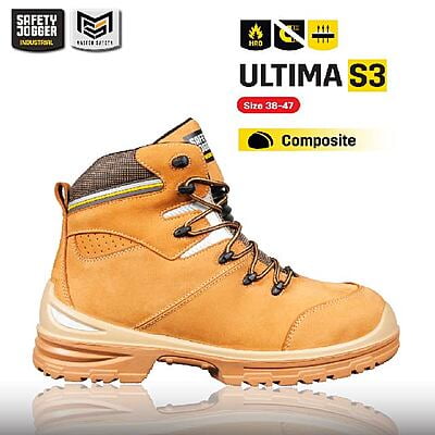รองเท้าเซฟตี้ Safety Jogger   รุ่น ULTIMA รองเท้านิรภัย รองเท้าหัวเหล็ก รองเท้าหุ้มข้อ รองเท้าหนัง