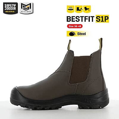 รองเท้าเซฟตี้ Safety Jogger รุ่น BESTFIT รองเท้านิรภัย รองเท้าหัวเหล็ก รองเท้าหุ้มข้อ รองเท้าหนัง