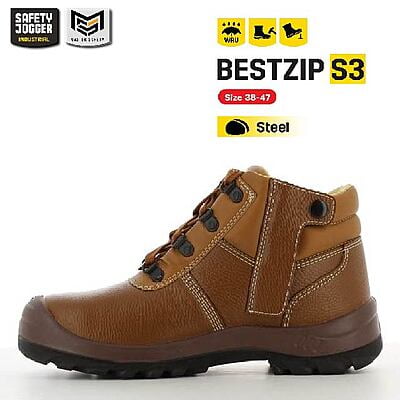 รองเท้าเซฟตี้ Safety Jogger รุ่น BESTZIP รองเท้านิรภัย รองเท้าหัวเหล็ก รองเท้าหุ้มข้อ รองเท้าซิป