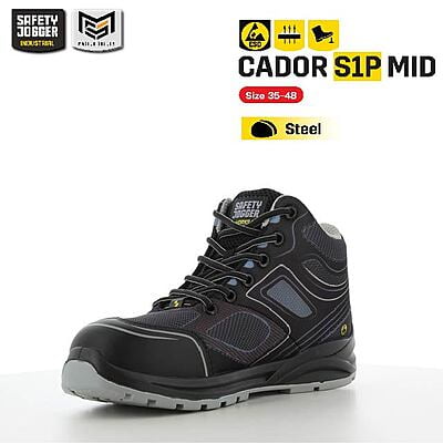 รองเท้าเซฟตี้ Safety Jogger รุ่น CADOR รองเท้านิรภัย รองเท้าหุ้มข้อ รองเท้าผ้าใบ รองเท้าหัวเหล็ก
