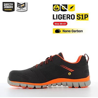 รองเท้าเซฟตี้ Safety Jogger  รุ่น LIGERO รองเท้านิรภัย รองเท้าหัวเหล็ก รองเท้ากันลื่น รองเท้าผ้าใบ