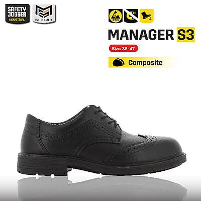 รองเท้าคัทชูเซฟตี้ Safety Jogger  รุ่น MANAGER รองเท้าหนัง รองเท้าหนังผู้ชาย