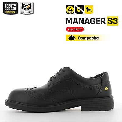 รองเท้าคัทชูเซฟตี้ Safety Jogger  รุ่น MANAGER รองเท้าหนัง รองเท้าหนังผู้ชาย