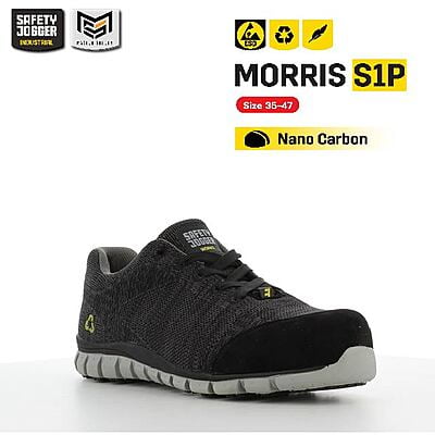 รองเท้าเซฟตี้รีไซเคิล Safety Jogger รุ่น MORRIS รองเท้านิรภัย รองเท้ารีไซเคิล  รองเท้าผ้าใบ