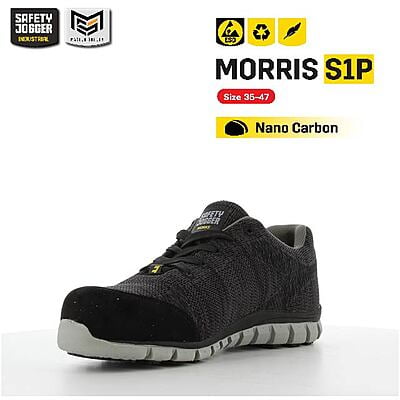 รองเท้าเซฟตี้รีไซเคิล Safety Jogger รุ่น MORRIS รองเท้านิรภัย รองเท้ารีไซเคิล  รองเท้าผ้าใบ