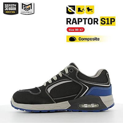 รองเท้าเซฟตี้ Safety Jogger รุ่น  RAPTOR รองเท้านิรภัย รองเท้าหัวเหล็ก รองเท้าผ้าใบเซฟตี้
