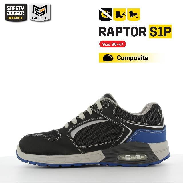 รองเท้าเซฟตี้ Safety Jogger รุ่น  RAPTOR รองเท้านิรภัย รองเท้าหัวเหล็ก รองเท้าผ้าใบเซฟตี้