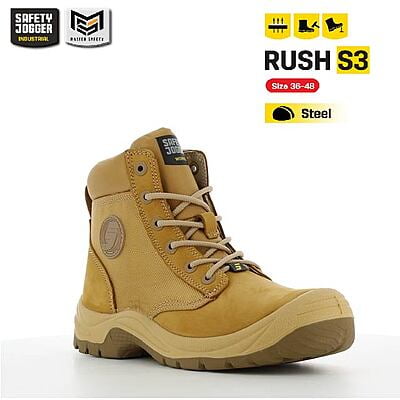 รองเท้าเซฟตี้ Safety Jogger รุ่น RUSH รองเท้านิรภัย รองเท้าหัวเหล็ก รองเท้าหุ้มข้อ รองเท้าทำงาน