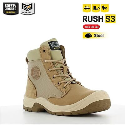 รองเท้าเซฟตี้ Safety Jogger รุ่น RUSH รองเท้านิรภัย รองเท้าหัวเหล็ก รองเท้าหุ้มข้อ รองเท้าทำงาน