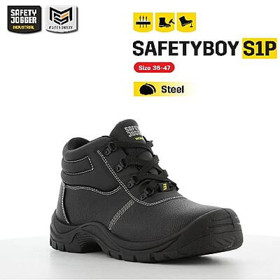 รองเท้าเซฟตี้ Safety Jogger รุ่น SAFETYBOY รองเท้านิรภัย รองเท้าหัวเหล็ก รองเท้าหุ้มข้อ รองเท้าหนัง