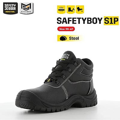 รองเท้าเซฟตี้ Safety Jogger รุ่น SAFETYBOY รองเท้านิรภัย รองเท้าหัวเหล็ก รองเท้าหุ้มข้อ รองเท้าหนัง