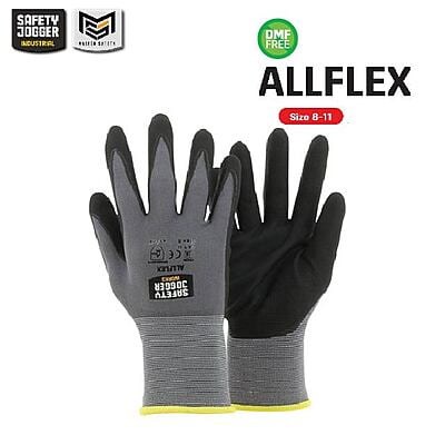 ถุงมือเซฟตี้ Safety Jogger รุ่น ALLFLEX ถุงมือ ถุงมือช่าง ถุงมือทำงาน ถุงมือนิรภัย ถุงมือเคลือบพียู
