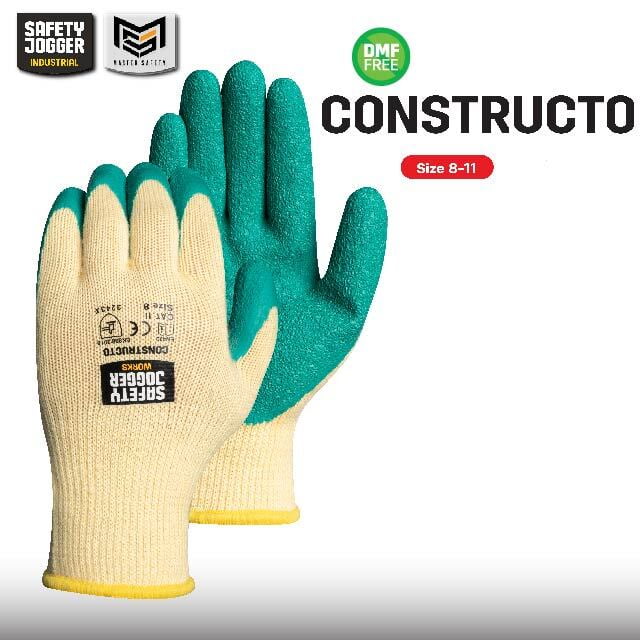 ถุงมือช่าง Safety Jogger รุ่น CONSTRUCTO ถุงมือชุบยาง ถุงมือเซฟตี้ ถุงมือทำงาน ถุงมือเคลือบพียู