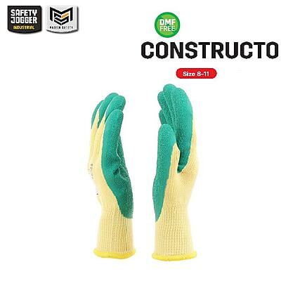 ถุงมือช่าง Safety Jogger รุ่น CONSTRUCTO ถุงมือชุบยาง ถุงมือเซฟตี้ ถุงมือทำงาน ถุงมือเคลือบพียู