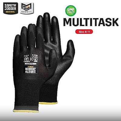 ถุงมือช่าง Safety Jogger รุ่น MULTITASK ถุงมือชุบยาง ถุงมือเซฟตี้ ถุงมือทำงาน ถุงมือเคลือบพียู