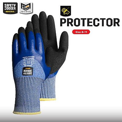 ถุงมือกันบาด Safety Jogger รุ่น PROTECTOR ถุงมือช่าง ถุงมือเซฟตี้ ถุงมือทำงาน ถุงมือเคลือบพียู