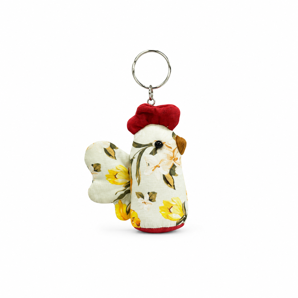 Móc Khoá Gà 1 (Trống) - Thủ Công Nhồi Bông, Vải Cotton Móc Khoá Gà 1 (Trống) - Thủ Công Nhồi Bông, Vải Cotton