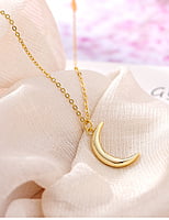 Gold-Plated Moon Necklace