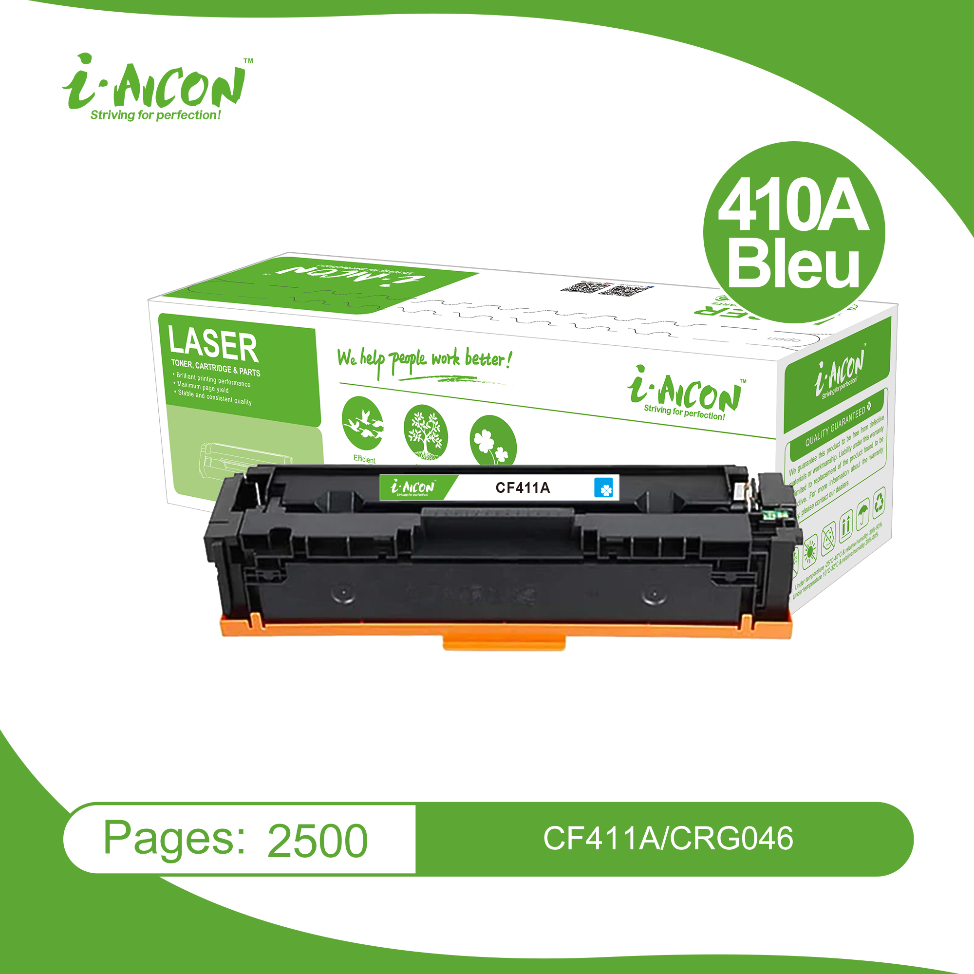 AICON CYAN TONER C-CF411A (410A)