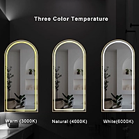 Floor mirror -71.5" x 31.5" LED floor mirror (GOLD)