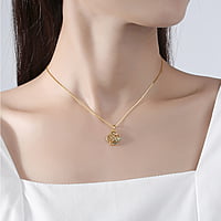 Gold-Plated Bamboo Shadow Necklace