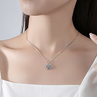 Sterling Silver Bamboo Shadow Necklace