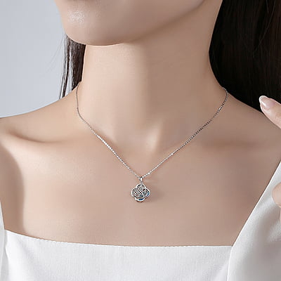 Sterling Silver Bamboo Shadow Necklace