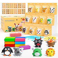 Air Dry Clay For Kids - Pets Group 12pcs Pack With Tool kit