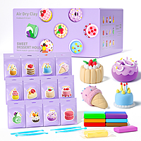 Air Dry Clay For Kids - Sweet Dessert House 12pcs Pack With Tool kit